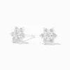 C LUXE by Claire's Sterling Silver Cubic Zirconia Flower 8mm Stud Earrings