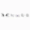 C LUXE by Claire's Sterling Silver Purple Dog Stud Earrings - 3 Pack
