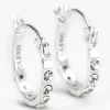 C LUXE by Claire's Sterling Silver 12mm Crystal Embellished Hoop Earrings