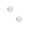 C LUXE by Claire's Sterling Silver 4mm Glass Pearl Stud Earrings