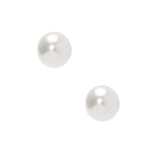 C LUXE by Claire's Sterling Silver 4mm Glass Pearl Stud Earrings