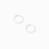 C LUXE by Claire's Sterling Silver 8mm Clicker Hoop Earrings