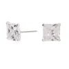 C LUXE by Claire's Sterling Silver Cubic Zirconia 6mm Square Martini Stud Earrings