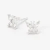 C LUXE by Claire's Sterling Silver Cubic Zirconia Butterfly Stud Earrings
