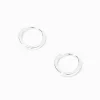 C LUXE by Claire's Sterling Silver 10mm Clicker Hoop Earrings