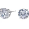C LUXE by Claire's Sterling Silver Cubic Zirconia 8mm Round Stud Earrings