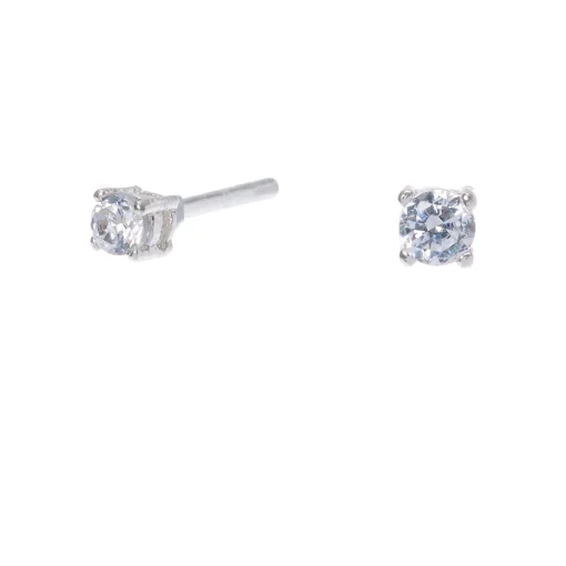 C LUXE by Claire's Sterling Silver Cubic Zirconia 3mm Round Stud Earrings