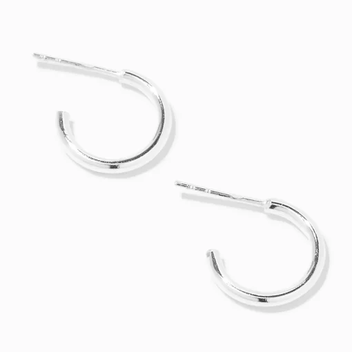 C LUXE by Claire's Sterling Silver 10mm Hoop Earrings