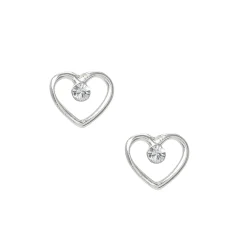 C LUXE by Claire's Sterling Silver Heart Outline Stud Earrings
