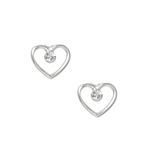 C LUXE by Claire's Sterling Silver Heart Outline Stud Earrings
