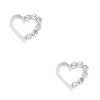 C LUXE by Claire's Sterling Silver Stone Heart Stud Earrings