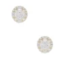 C LUXE by Claire's Sterling Silver Cubic Zirconia 3mm Square Halo Stud Earrings