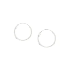 C LUXE by Claire's Sterling Silver 10mm Tube Hoop Earrings