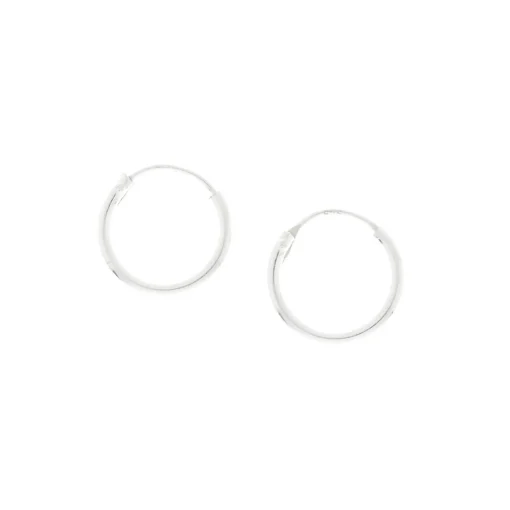 C LUXE by Claire's Sterling Silver 10mm Tube Hoop Earrings