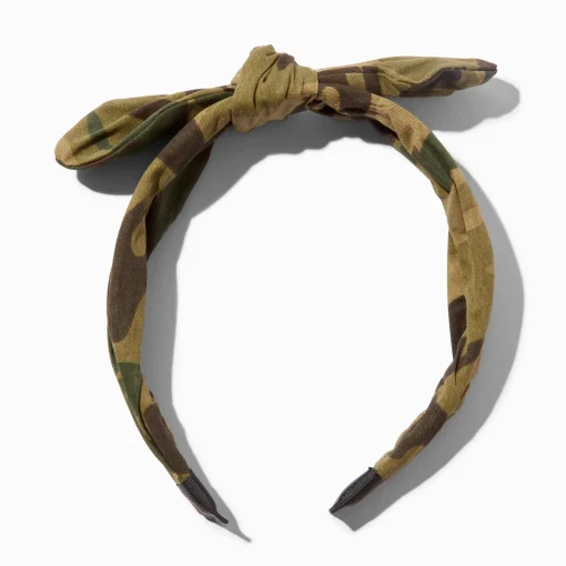 Camouflage Knotted Bow Headband