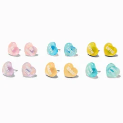 Candy Hearts Valentine's Day Stud Earrings - 6 Pack