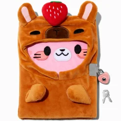 Capybara Costume Cat Plush Lock Diary