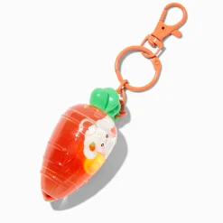 Carrot Water-Filled Glitter Keychain