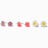 Carved Flower Earrings - 3 Pack