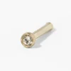 Champagne Crystal Titanium Nose Piercing Kit with Ear Care Solution