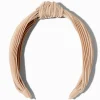 Champagne Pleated Knotted Headband