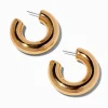 Chunky Gold-tone 40mm Tube Hoop Earrings