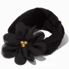 Claire's Club Black Chiffon Flower Headwrap