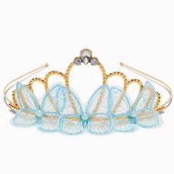 Claire's Club Blue Butterfly Gold-tone Tiara