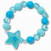 Claire's Club Blue Star Shaker Charm Beaded Stretch Bracelet