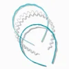 Claire's Club Blue Wavy Mixed Headbands - 3 Pack