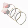 Claire's Club Blush Pink Neutral Loopy Bow Headbands - 3 Pack