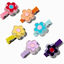 Claire's Club Bright Flower Hair Clips - 6 Pack