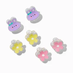Claire's Club Bunny Daisy Hair Claws - 6 Pack