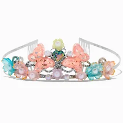 Claire's Club Butterfly & Floral Pearl Tiara