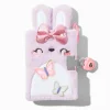 Claire's Club Butterfly Bunny Plush Mini Lock Diary