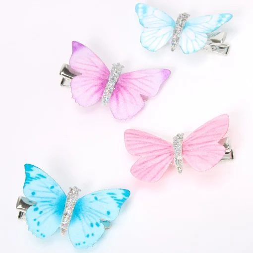 Claire's Club Butterfly Hair Clips - 4 Pack