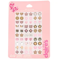 Claire's Club Cheetah Print Stick-On Earrings - 30 Pack