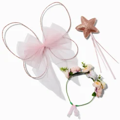Claire's Club Copper Flower Crown & Wings Dress Up Set - 3 Pack