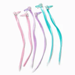 Claire's Club Critter Gem Faux Hair Snap Hair Clips - 6 Pack