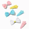 Claire's Club Daisy & Bow Mixed Snap Hair Clips - 6 Pack