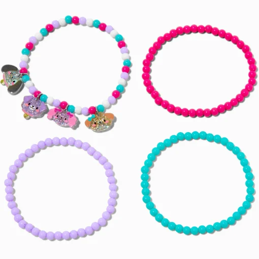 Claire's Club Dogs Seed Bead Stretch Bracelets - 4 Pack
