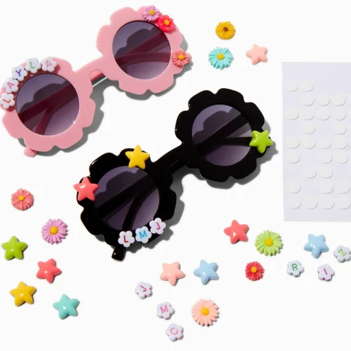 Claire's Club Do-It-Yourself Pink & Black Sunglasses Kit - 2 Pack