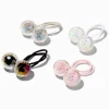 Claire's Club Edgy Iridescent Knocker Bead Hair Ties - 4 Pack