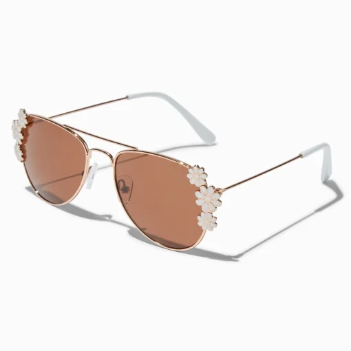 Claire's Club Floral Aviator Sunglasses