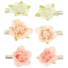 Claire's Club Floral Glitter Hair Clips - 6 Pack