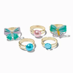 Claire's Club Flower Box Rings - 5 Pack