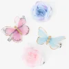 Claire's Club Flower Butterfly Hair Barrettes - 4 Pack