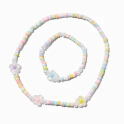 Claire's Club Flower Heishi Beaded Jewelry Set - 2 Pack