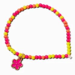 Claire's Club Flower Seed Bead Stretch Bracelet