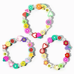 Claire's Club Fruit Y2K Icons Beaded Stretch Bracelets - 3 Pack